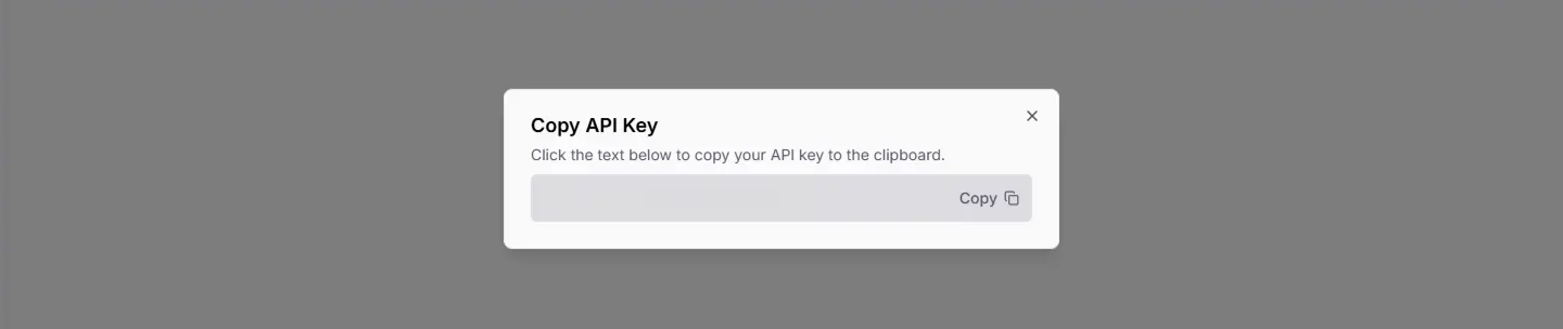 API Key Modal