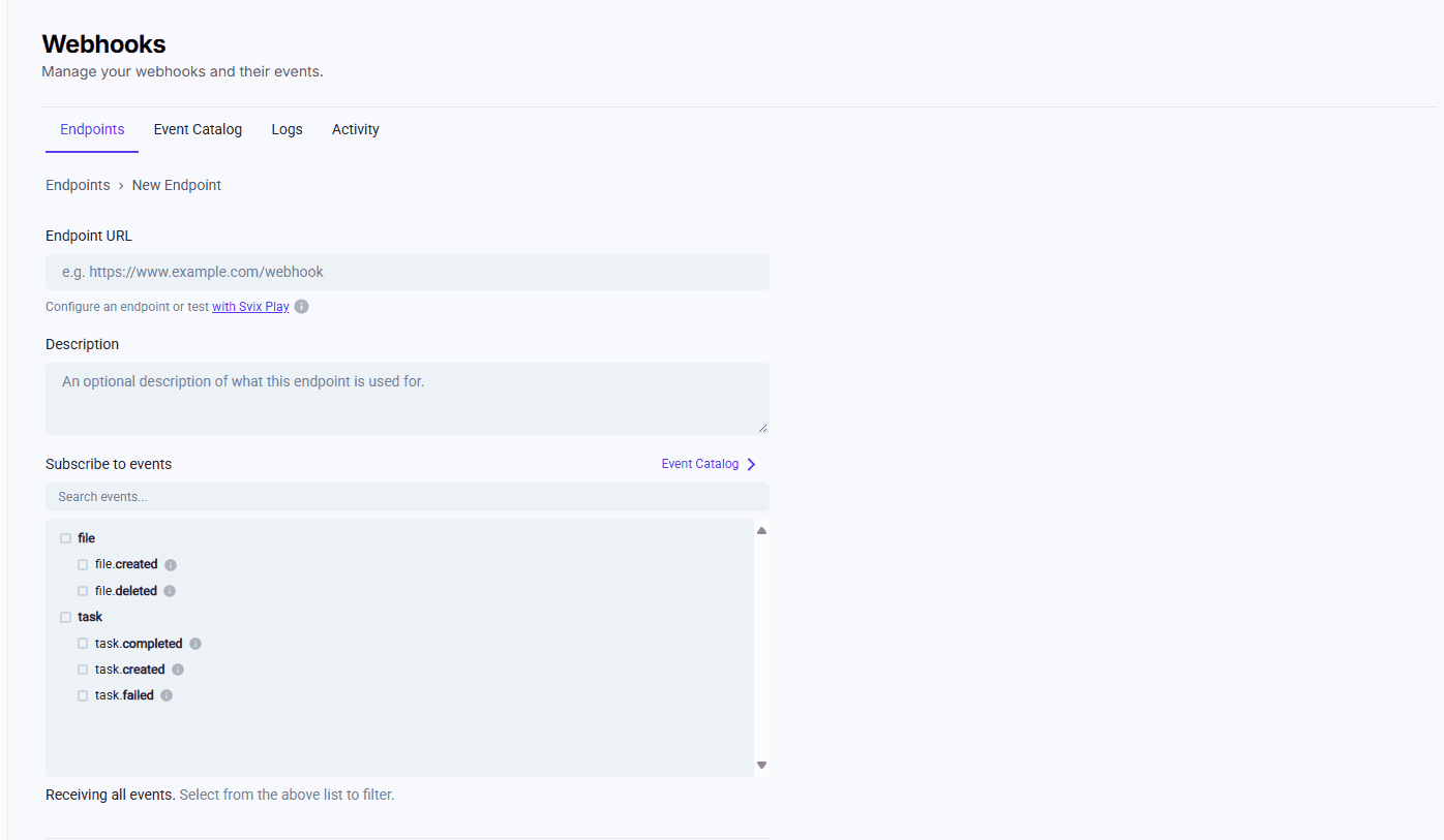 Create Webhook