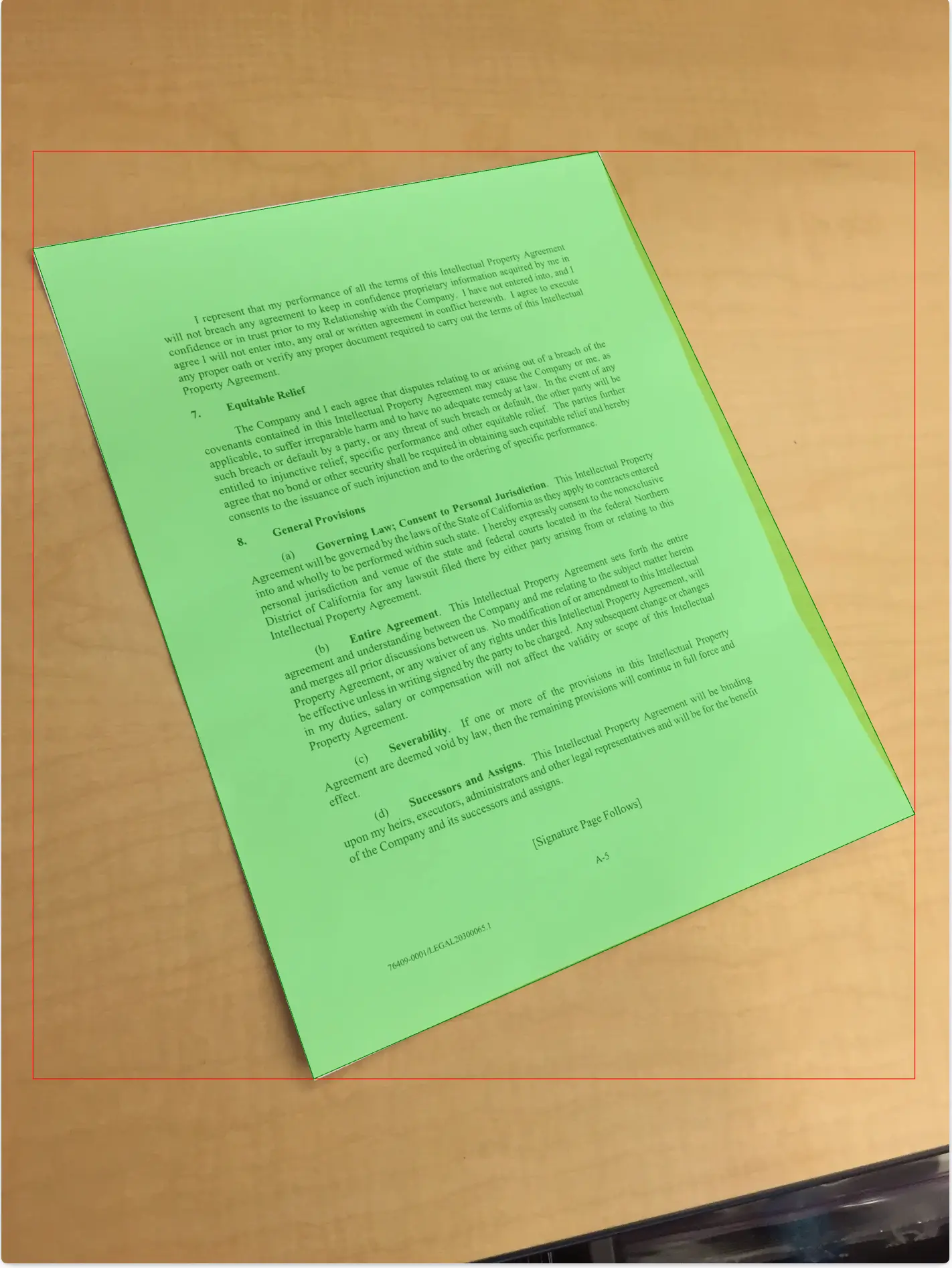Detected Document