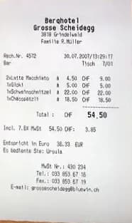 Digitized Receipt