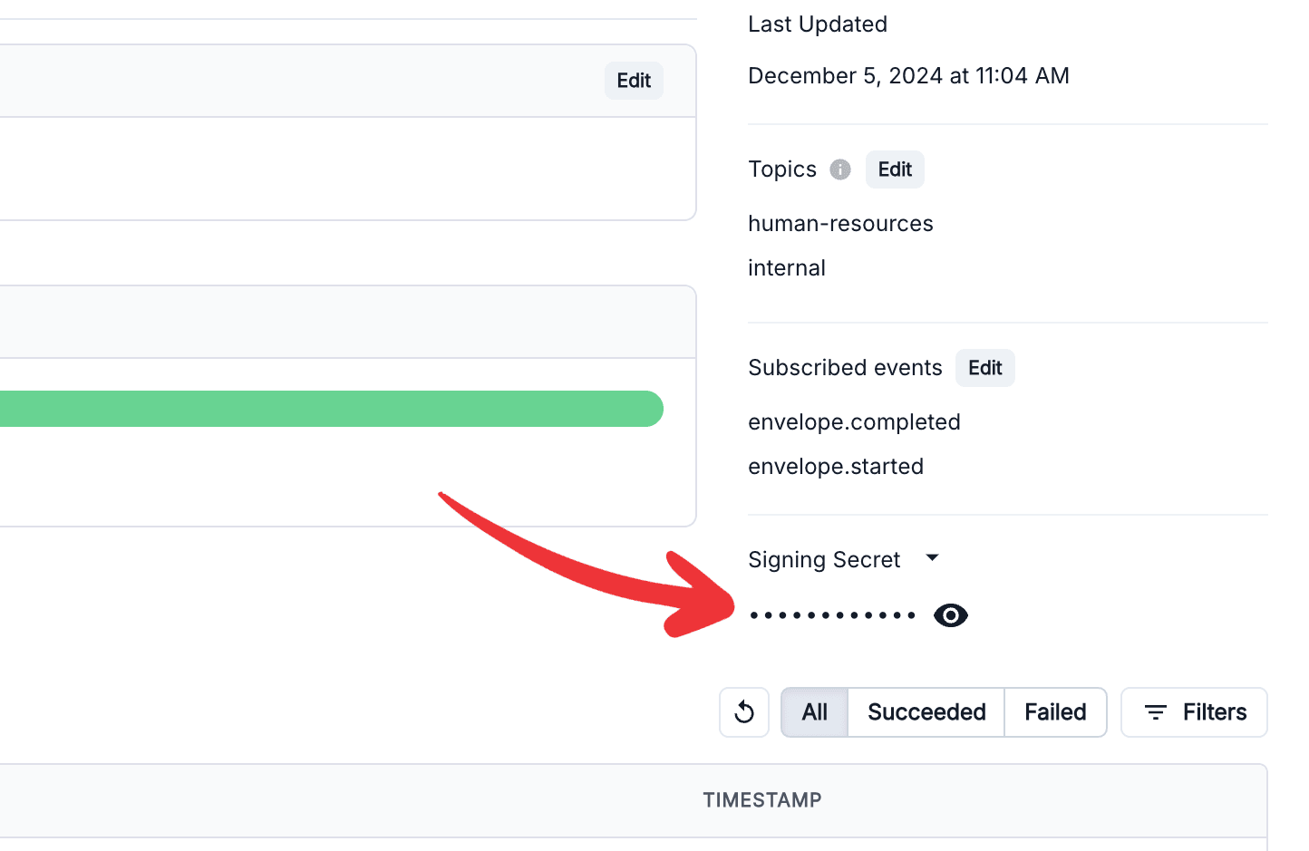 Webhook Signing Secret