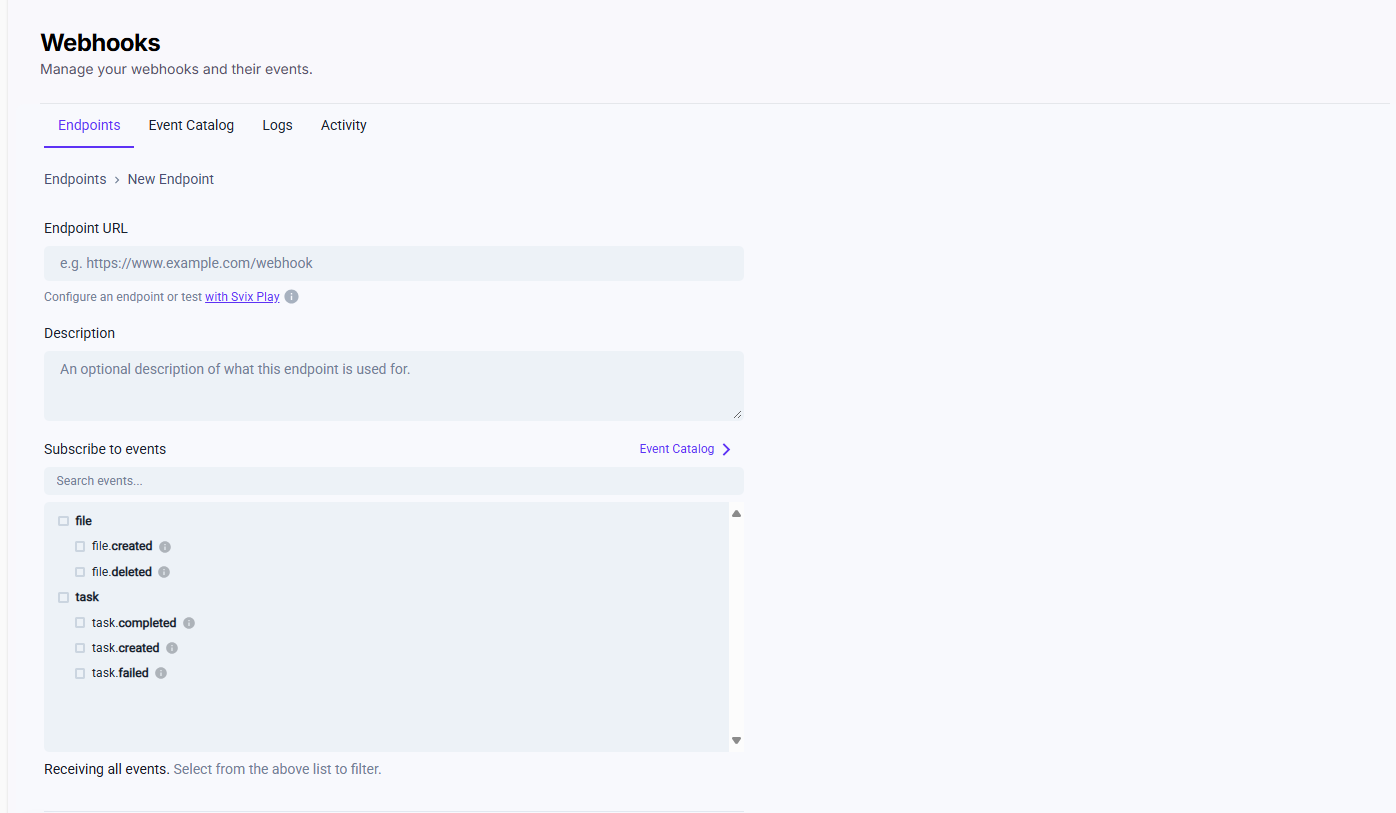 Create Webhook