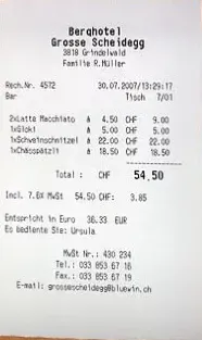 Digitized Receipt